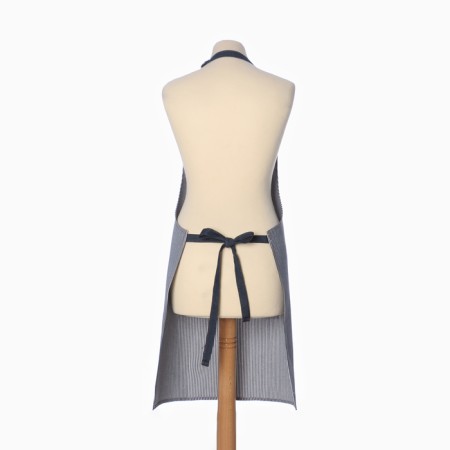 Apron Ethel Denim in stripes, col. Blue, 65% HL, 35% p/e-5