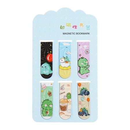 A set of magnetic bookmark for books Calligrata 6 pieces, "Dragons", mix-3