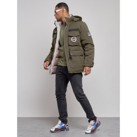 Male Winter jacket, size 56, khaki color-11