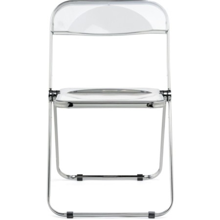 Fold plastic stool, metal/plastic, transparent 43x46x81 cm-2