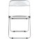 Fold plastic stool, metal/plastic, transparent 43x46x81 cm