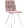Stool on a metal frame chilli metal/velor, white/pink 43.5x50x87.5 cm