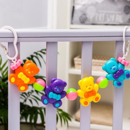 Stretching to a stroller/crib "Funny Bear", 4 toys, crumb me-3