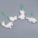 A set of Christmas decorations for coloring 4 pcs "Dinosaurs" with a suspension, brush