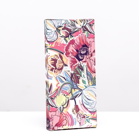 Gift box for tiles of chocolate, with the window "Floral mood", 17 x 8 x 1.4 cm-1