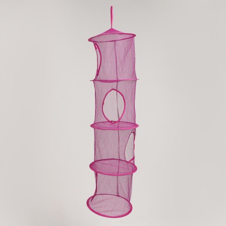 Basket suspended for toys 4 sections mix 27x27x92 cm-3
