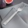 Torlet of the dining room "Wart", length 18.4 cm, thickness 1.2 mm, silver color