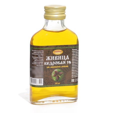 Kedrovka Zhivitsa in linseed oil 5%, 100 ml