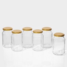 A set of glass cans with a conservation lid, TO-82 mm, 0.9 l, 6 pcs
