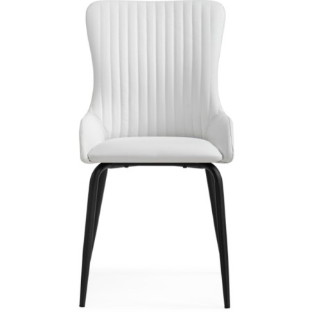 Lado Metal/Ecokozha, black/white 47x51x90 cm stool.-1