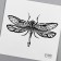 Tattoo on the body Black Dragonfly 6x6 cm