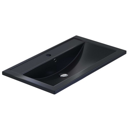 Sink uperwood Foster Quartz 80 cm, quartz, black matte, coal-3