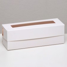 Box for Makarun, with a lodge, white 16.5 x 5.5 x 5.5 cm