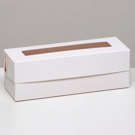 Box for Makarun, with a lodge, white 16.5 x 5.5 x 5.5 cm