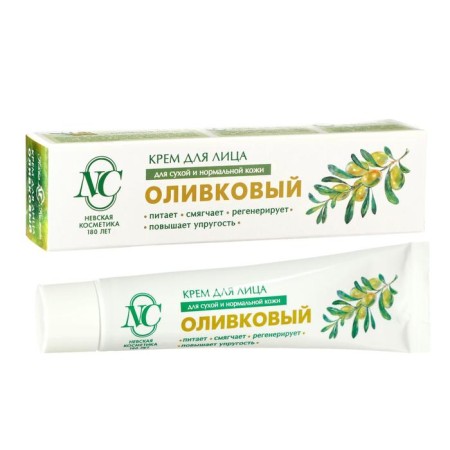 Facial cream "Neva Cosmetics", olive, nutrition, softening, increased elasticity, 40 ml-1