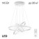 Suspended Citilux “duet” CL719650, 60x60x30 cm, 3x48.33W, led, white color