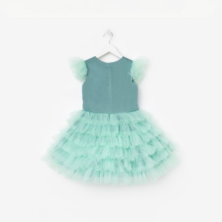 Dress for girls with wings Kaftan, size 28 (86-92), mint color-7