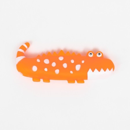Brying toy "crocodile" for dogs, 19 cm, orange-1