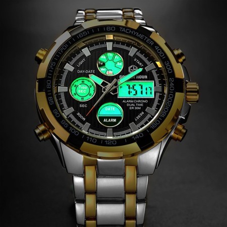 Electronic watch watches, D-3.7 cm, with an alarm clock, calendar, backlight, 1 atm-1