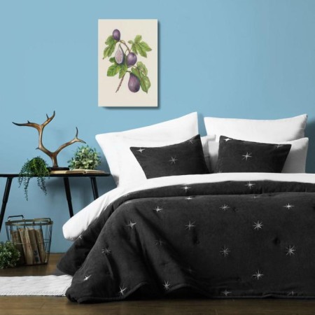 Cover with pillowcases "Belli", size 230x250 cm, black color-1