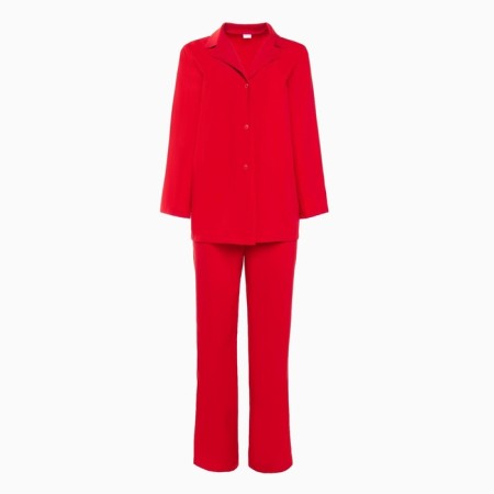 Women's costume (jacket, trousers) minku: Green Trend color red, size 44-5