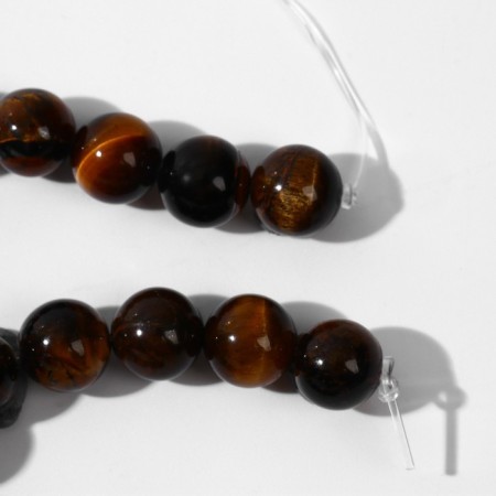 Beads on threads ball No. 10 "Tiger Eye", 38 beads-1