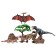 Set of figures "World of dinosaurs", 7 figures
