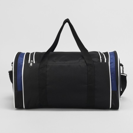 Sports bag with lightning, external pocket, long belt, black color/Tricolor-2
