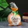 The piggy bank "Sag - happiness and good" orange, 17cm