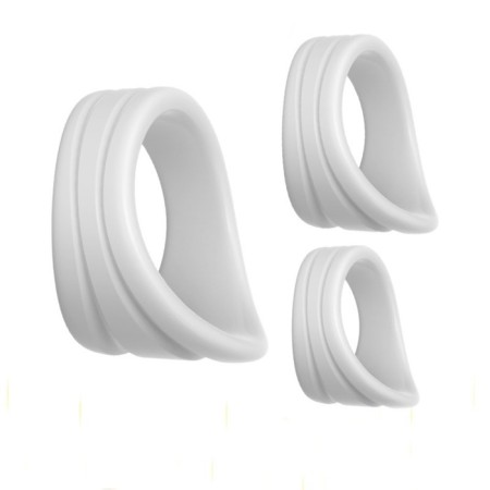 Erection rings, silicone, set 3 pcs, d = 25; 20; 16 mm, white