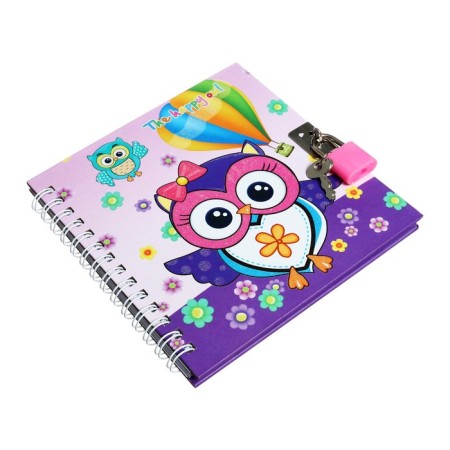Notebook Gift A6, 45 sheets, on the castle, on the crest, line, "owl", mix-1