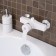 Shower mixer RMS PL5-003, single-leaf, without spout, without watering can, white