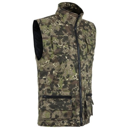 The vest is insulated, mixed fabric, color Blur 1332, p. 48-50