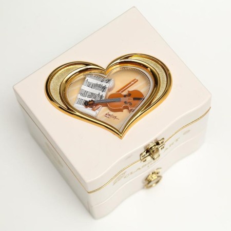 Casket Plastic Mechanical Mechanical "chest of draw" white 11x13.3x11.5 cm-6