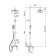 Shower system Accoona A8304, with a tropical shower, brass, chrome