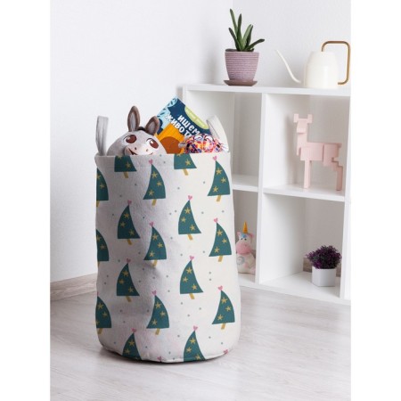 Basket for toys "Christmas trees dance, size 35x50 cm