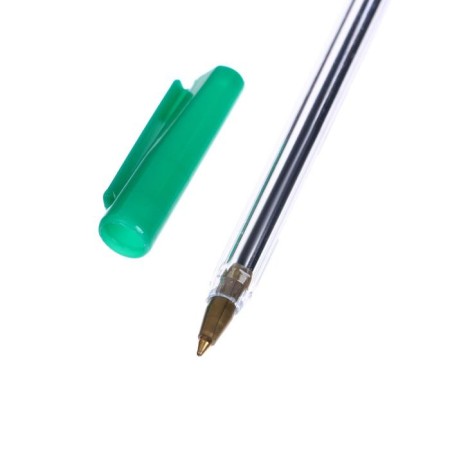 Ballic handle 0.7 mm, green rod, transparent body with a green cap-3