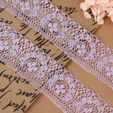 Capricon lace, 35 mm × 10 ± 1 m, lilac color-1