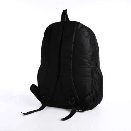 A backpack with a zipper, with USB, 4 outer pockets, bag, pencil case, black color-5