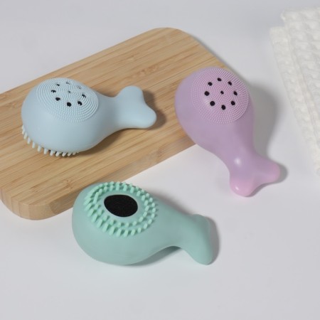 Washing brush "Kit", silicone and foam rubber, 9.8 cm, color mix-9