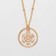 The pendant "New Year" snowflake in the ring, the color is white in gold, 45 cm