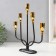 Summary Metal for 5 candles "Neptune" black with gold 20.6x5.7x25.8 cm