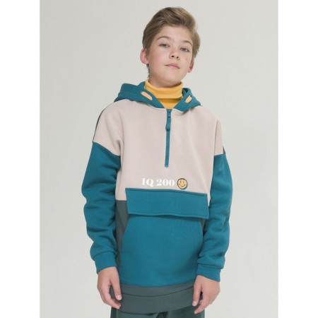 Hudy for the boy Pelican, height 122 cm, green color
