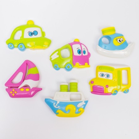 A set of rattles "Pink elephant. Cars ", 6 pcs., Gift packaging