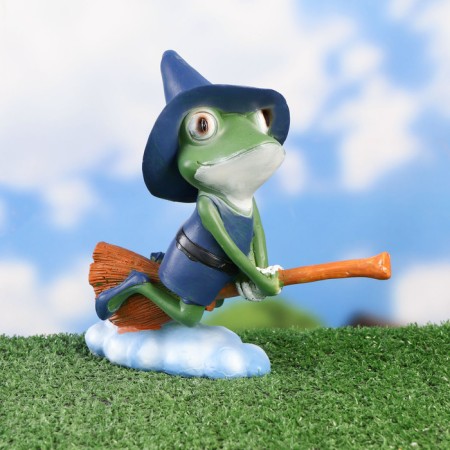 Garden figure "Witch Frog" 22x22x7cm