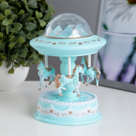 The spore-designer "Shapito" LED 3HLR44 disco, spins, blue 10x10x17 cm Risalux-1