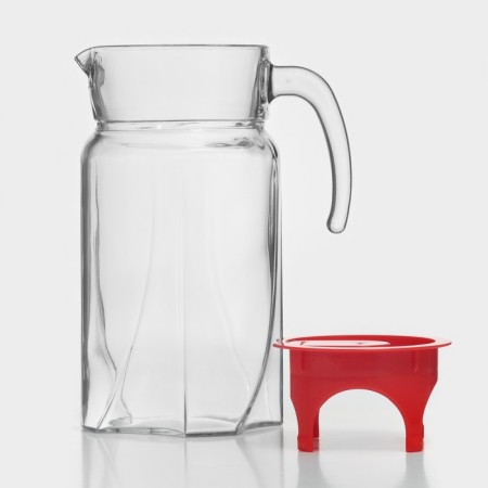 Glass Glass Light Blue, 1.7 l, with a lid-1