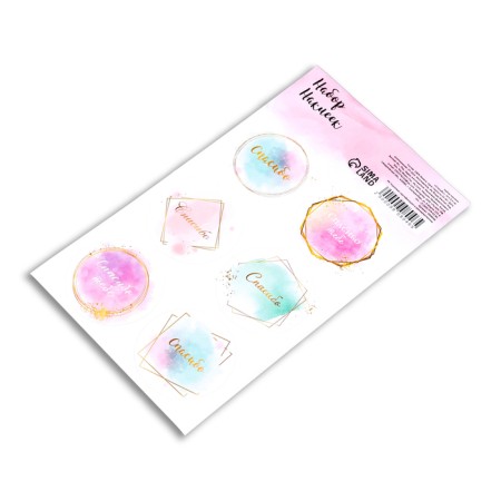Flower sticker "Thank you", 16 × 9.5 cm-1