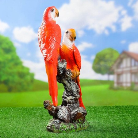 Garden figure "Medium parrots" 15x32x50cm-1