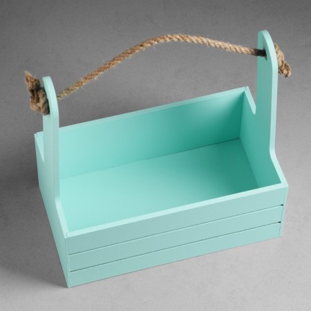 Wooden Kashpo 25.5 × 15 × 30 cm "ARO", pen Kan, mint-2